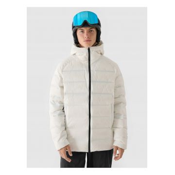 Jacheta de iarna PRO - puf natural - impermeabila - alba - pentru barbati