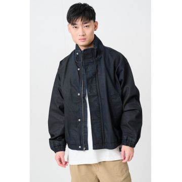 Jacheta din denim cu aspect decolorat