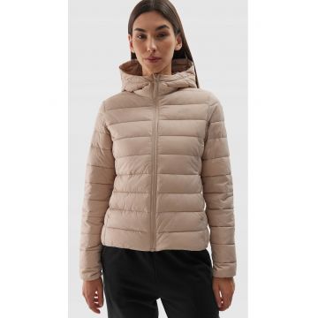 Jacheta  din puf reciclat pentru femei - slim - bej - poliester