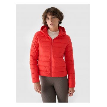Jacheta  puf - poliester - gluga - rosu