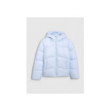 Jacheta Puf Sintetic Hidrofoba Copii  Albastru 134 - Izolatie 4FWarm & Gluga Fixa - Stil Sport Urban Jacheta Puf Sintetic Hidrofoba Copii  Albastru 134 - Izolatie 4FWarm & Gluga Fixa - Stil Sport Urban