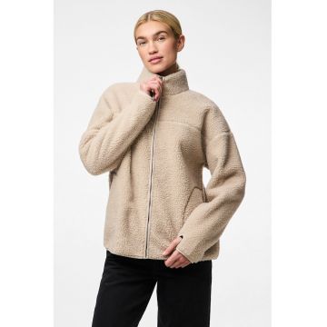 Jacheta pufoasa cu fermoar