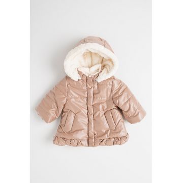 Jacheta reversibila cu fermoar si imprimeu pe spate Jacheta reversibila cu fermoar si imprimeu pe spate