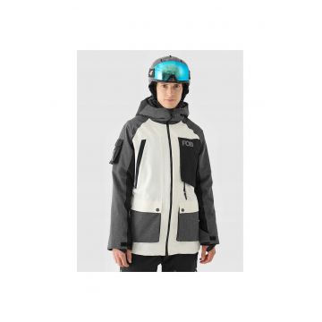 Jacheta sport barbati WAW24TTJAM511-11S - 4F - Poliester - Alb/Negru