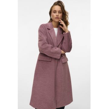 Palton cu doua randuri de nasturi - Roz prafuit