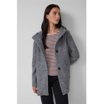 Palton lejer cu gluga - Gri inchis
