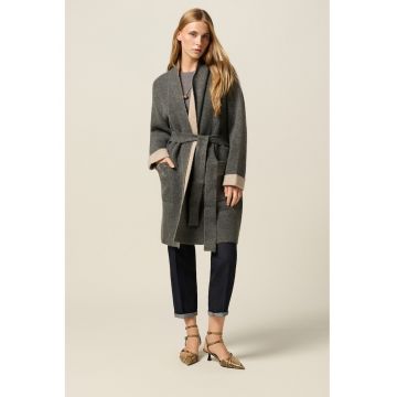 Palton lung cu cordon