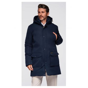 Parka eleganta cu buzunare cargo si gluga  OM-JAPJ-0287