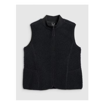 Vesta Femei Sherpa -  Regular Fit - Negru Intens - Confort si Caldura Sport - SPORTSTYLE