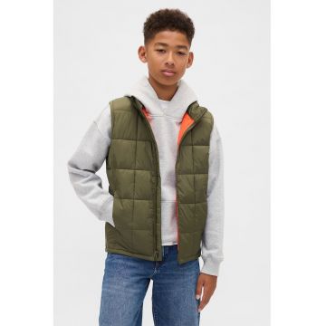 Vesta matlasata cu fermoar si buzunare laterale