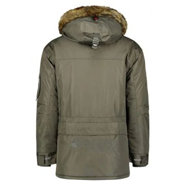 Geaca barbati  Airstop - kaki - 100% poliester - captusit - izolat - cu gluga - Geaca barbati  Airstop - kaki - 100% poliester - captusit - izolat - cu gluga -