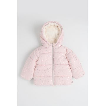 Geaca cu imprimeu si captuseala din teddy