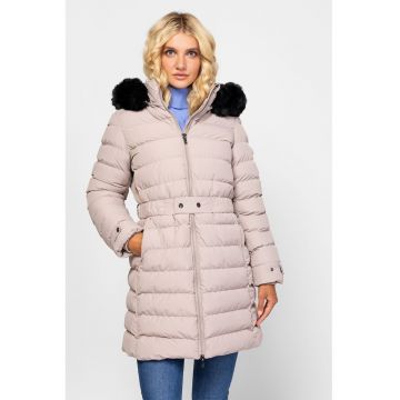 Geaca cu vatelina si garnitura de blana sintetica