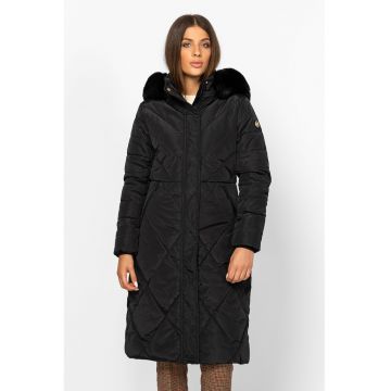 Geaca cu vatelina si garnitura de blana sintetica