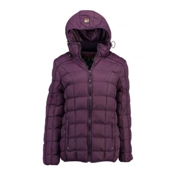 Geaca de iarna  matlasata - violet - poliamida - pentru femei