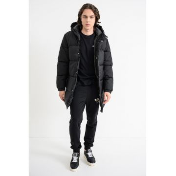 Geaca lunga cu model uni