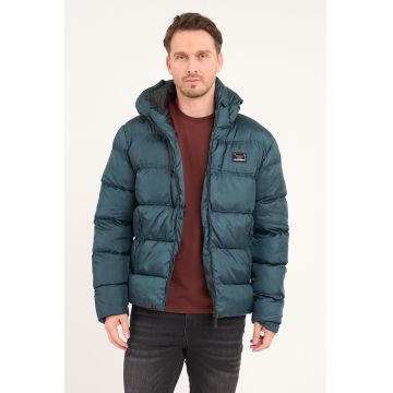 Geaca scurta cu buzunare cu fermoar