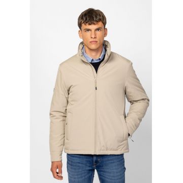 Jacheta cu fermoar si guler scurt