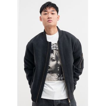 Jacheta din amestec de lana cu buzunare