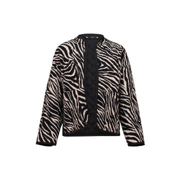 Jacheta fara inchidere cu imprimeu leopard