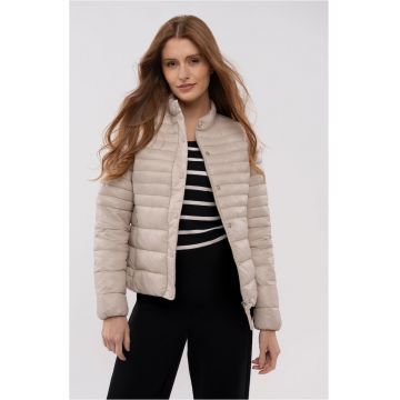 Jacheta matlasata pentru femei  J-Como - Bej - Jacheta matlasata pentru femei  J-Como - Bej -