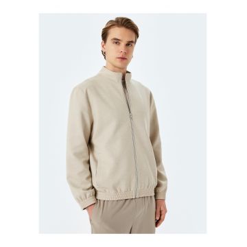 Jacheta regular fit cu fermoar