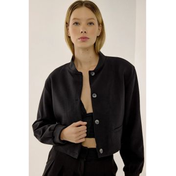 Jacheta scurta -  Negru - Poliester/Lycra