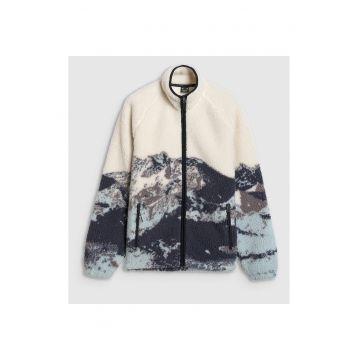 Jacheta sport unisex Sherpa 4FWarm - multicolor - marime XS - croiala oversize Jacheta sport unisex Sherpa 4FWarm - multicolor - marime XS - croiala oversize