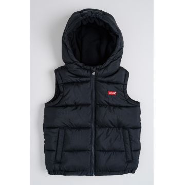 Vesta cu buzunare oblice si gluga