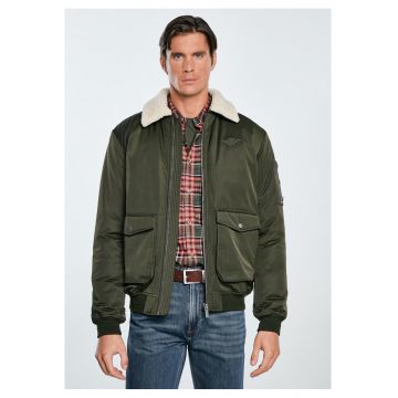 Geaca bomber cu guler din blana artificiala detasabil Getnew 303 -