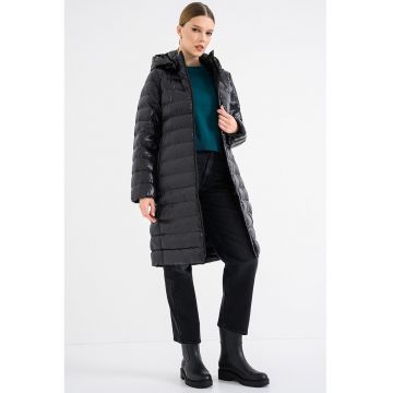 Geaca lunga cu fermoar