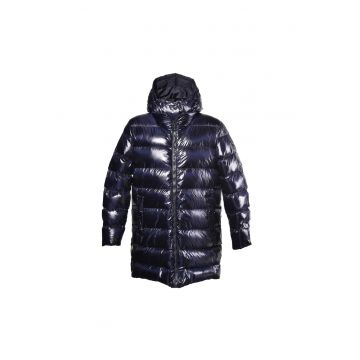 Geaca lunga cu gluga