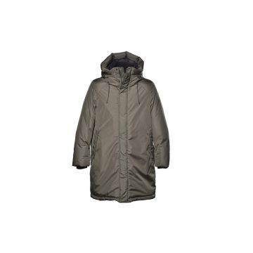 Geaca lunga cu gluga