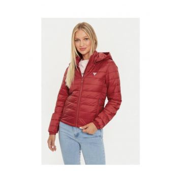 Geaca regular fit cu fermoar si logo mic