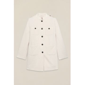 Haina cu buzunare pe piept - Alb