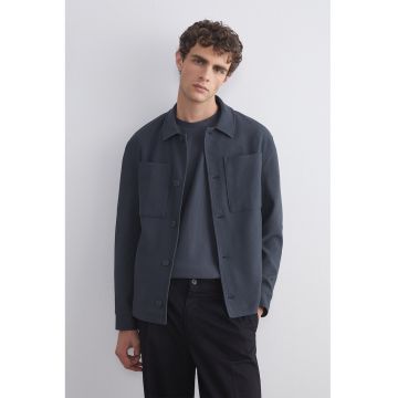 Jacheta-camasa cu buzunare pe piep - Gri carbune