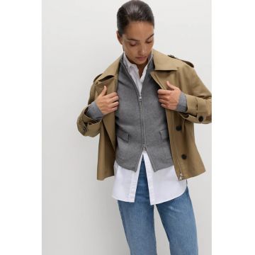 Jacheta cu fermoar dublu si buzunare cu clapa