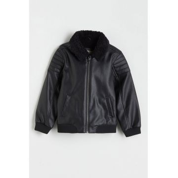 Jacheta de piele ecologica cu fermoar