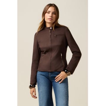 Jacheta uni cu buzunare cu fermoar