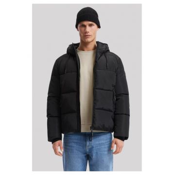 Q/S by s.Oliver - Jacheta sport barbati - Puffer - Regular Fit - 2 buzunare oblice cu fermoar - Negru -