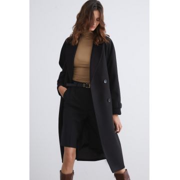 Trenci lung cu cordon in talie