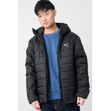 Geaca matlasata cu logo si gluga