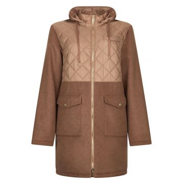 Geaca parka din amestec de lana