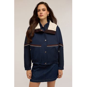 Jacheta bomber supradimensionata cu buzunare laterale