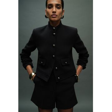 Jacheta crop cu nasturi