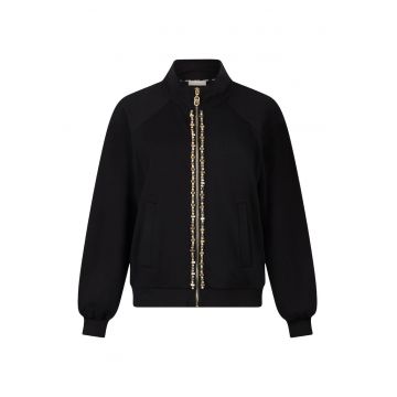 Jacheta cu fermoar si decoratiuni