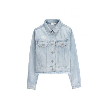 Jacheta de blugi fete  WC5152301JCG - Bumbac - Albastru deschis