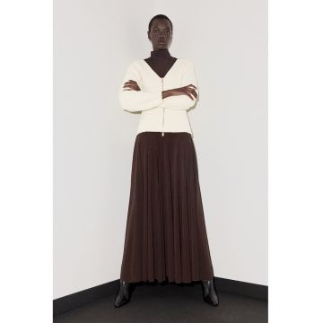 Jacheta din amestec de lana cu fermoar