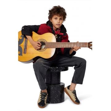 Jacheta din denim cu gluga