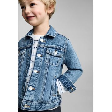 Jacheta din denim cu guler clasic